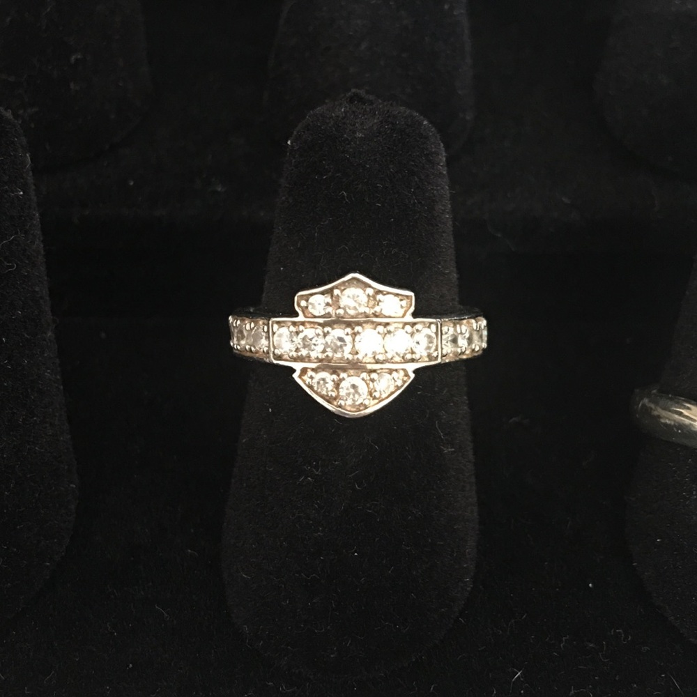 Harley Davidson Silver Bar and Shield Ring